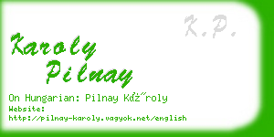 karoly pilnay business card